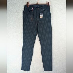 8-Tommy Hilfiger Navy/ Green Pinstripe Pants‎